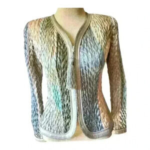 JEANNE MARC collection  vintage 80s rutched jacket. Excellent condition. Size 2